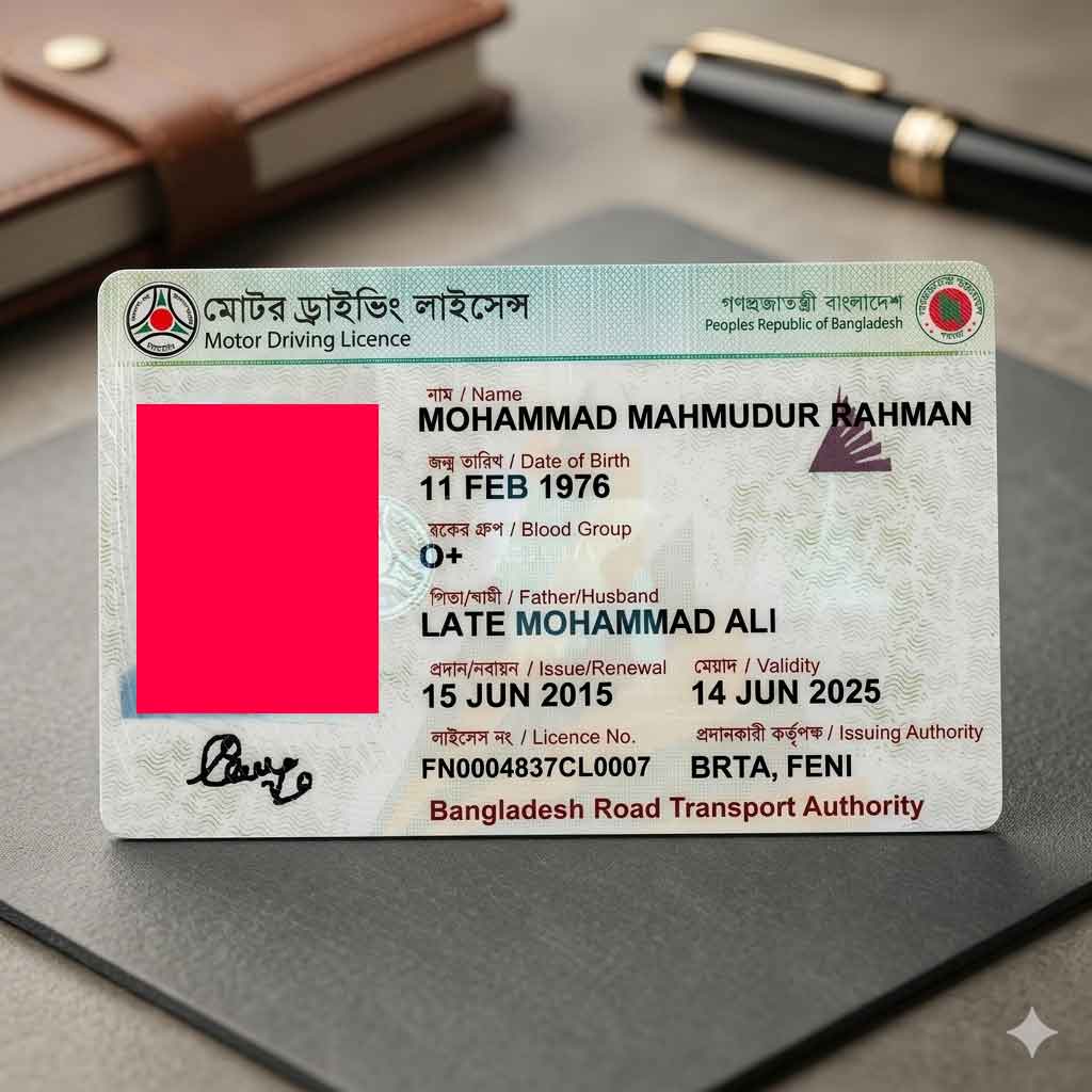 Driving License Print, Lamination